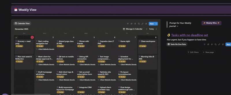 Effordless ADHD Weekly Planner (drag-and-drop)