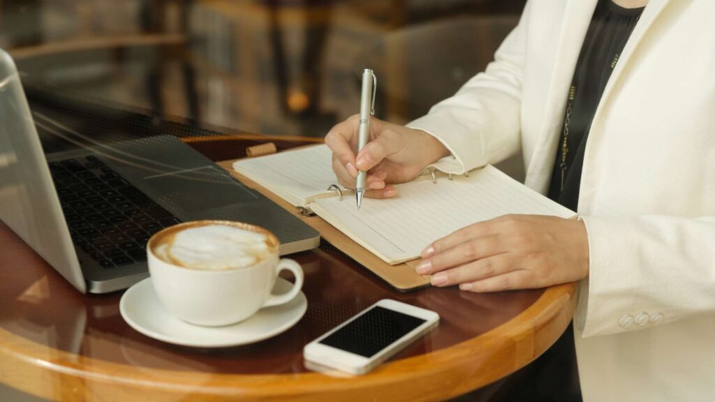 Person working and planning