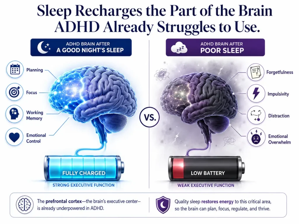 ADHD and Sleep infographic