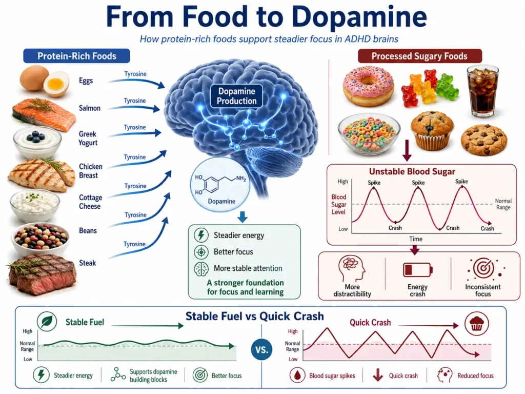 ADHD and Food infographic