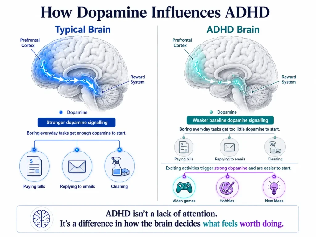 How dopamine influences ADHD